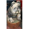 Image 1 : LARGE CARVED WOOD BULLDOG STATUE