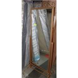 LARGE 6' GOLD TONE CHEVELLE MIRROR