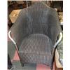 Image 1 : BLACK RATTAN WICKER CHAIR