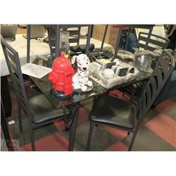 GLASS DINING TABLE WITH 6 CHAIRS