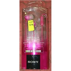 PAIR OF SONY EARBUD HEADPHONES AS THEY COME