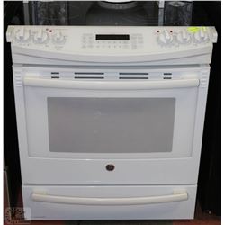 GE WHITE SLIDE IN CONVECTION OVEN