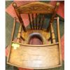 Image 1 : VINTAGE POTTY HIGHCHAIR WITH PRESSBACK