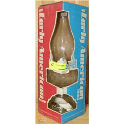 EARLY AMERICAN OIL LAMP IN BOX