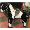 Image 1 : LARGE WHITE AND BLACK RIDEABLE HORSE WITH SOUNDS