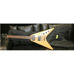 JAY TURNER ELECTRIC GUITAR V-SHAPE -NATURAL FINISH