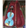 Image 1 : BLUE VIOLIN WITH BOW AND CASE 4/4 FULL ADULT SIZE