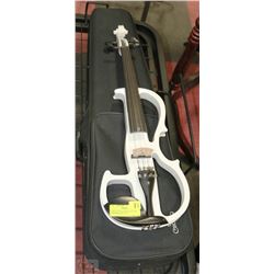 VIOLIN CECILIO WHITE ELECTRIC WITH BOW AND CASE