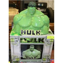 LARGE INCREDIBLE HULK CERAMIC COOKIE JAR WITH BOX