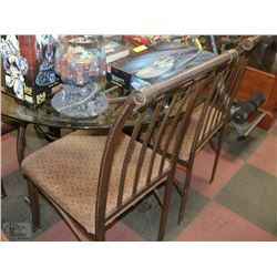SHOWHOME GLASS DINING TABLE WITH FOUR CHAIRS