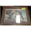 Image 1 : 16X21 VINTAGE TRAIN FRAMED PICTURE