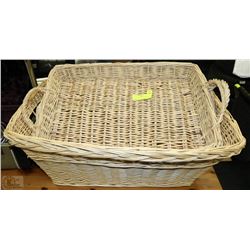 SET OF 3 LARGE WOVEN BASKETS