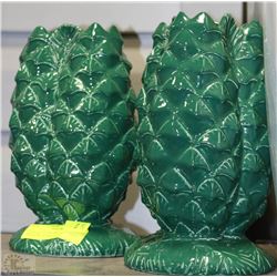 RARE SET OF BESWICK POTTERY PINEAPPLE VASES #1306