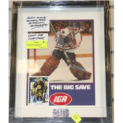 ANDY MOOG  GUARANTEED AUTHENTIC AUTOGRAPH