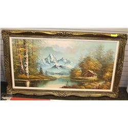 VINTAGE L. JOHNSTON OIL ON CANVAS PAINTING FRAMED