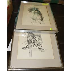 PAIR OF 1981 BIRD PRINTS BY J. BRANDT