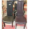 Image 1 : PAIR OF HIGH BACK DINING CHAIRS