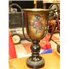 Image 1 : PAINTED CAST METAL LOVING CUP TROPHY VASE (20"H)