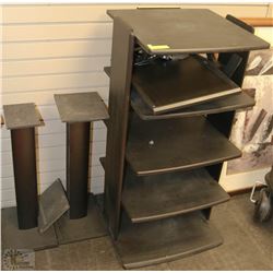 ENTERTAINMENT STAND WITH ACER COMPUTER SCREEN AND