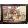 Image 1 : LARGE FLORAL PICTURE FRAMED 28"X41"