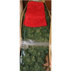 BARCONANA 7FT FIR CHRISTMAS TREE WITH TREE SKIRT