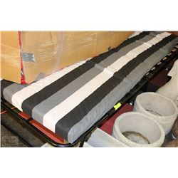 PORTABLE FOLD OUT SINGLE BED WITH FOAM MATTRESS