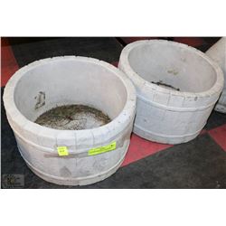 2 ROUND CONCRETE PLANTER 12"