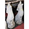 Image 1 : 2 CONCRETE WOLF STATUES