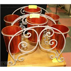 PAIR OF METAL 3 PLANT HOLDERS