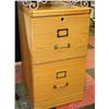 WOOD 2 DRAWER FILING CABINET