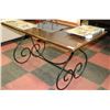 Image 1 : WROUGHT IRON WOODEN TABLE