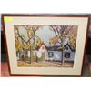 Image 1 : FRAMED OIL PAINTING PRINT  "HOUSES, ST. PATRICK