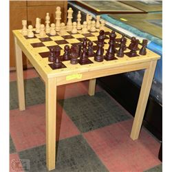 CHESS BOARD TABLE WITH ALL PIECES