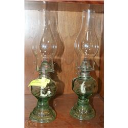2 MATCHING OIL LANTERNS