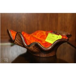 VINTAGE TREASURE CRAFT QUEEN MARY SHELL ASHTRAY