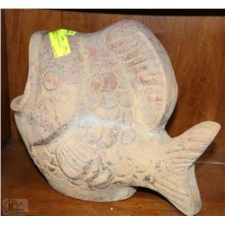 LARGE CERAMIC FISH PLANT HOLDER 15" X 12"