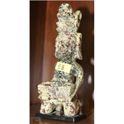 CARVED STONE AZTEC TIKI SCULPTURE