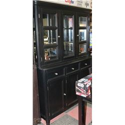 ESPRESSO COLOR CHINA CABINET / HUTCH WITH LIGHTS