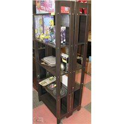 ESPRESSO COLOR SHELVING UNIT WITH 5 SHELVES X2