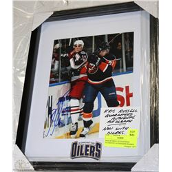 KRIS RUSSELL GUARANTEED AUTHENTIC AUTOGRAPH FRAMED