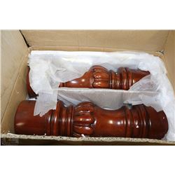 CASE OF TWO NEW LARGE PEDESTAL LEGS