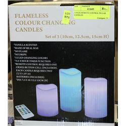 3 PACK REMOTE CONTROL PILLAR CANDLES