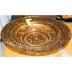 LARGE GOLD DECORATIVE PLATE