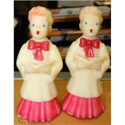 VINTAGE WOOLWORTH CHOIR PAIR GIRL CANDLES