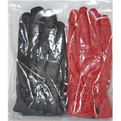 2 PACK LADIES LEATHER GLOVES EXTRA -LARGE