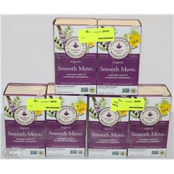 SIX BOXES OF ORGANIC TEA FOR OVERNIGHT RELIEF OF