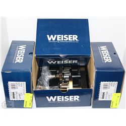 SET OF 4 MATCHING WEISER PASSAGE HANDLES