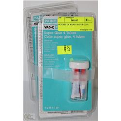 16 TUBES OF KRAZY/SUPER GLUE