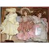 Image 1 : LOT OF 3 PORCELAIN DOLLS W ORIGINAL TAGS