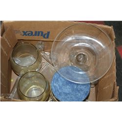 BOX OF CRYSTAL & GLASSWARE INC CANDLE HOLDERS